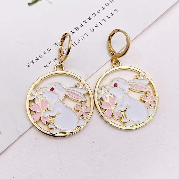 QIQUWOHUL Easter Earrings 2023 New Retro New Hollow Bunny Drop Earrings Fashion Special Earrings 1 Pair Of Personalized Earrings Earrings