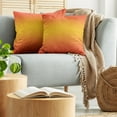 thumbnail image 5 of Ambesonne Ombre Throw Pillow Cover 2 Pack, Tropical Summer Themed, 24", Orange Yellow, 5 of 7