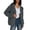 Gray, variant on SwiftWear Women's Faux Suede Jacket Oversized Hooded Zip Up Sweatshirts Casual Outerwear​​ Fashion, Pink