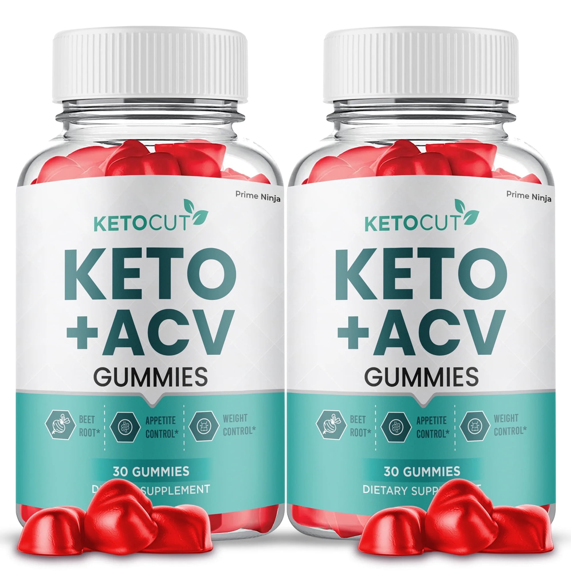 (2 Pack) KetoCut Keto ACV Gummies, Apple Cider Vinegar, Max Strength, 2-Month Supply Dietary Supplement, Made in USA.