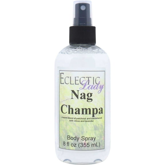 Nag Champa Body Spray, Eclectic Lady, Hydrating Mist, Unisex, 2 oz