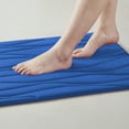 thumbnail image 4 of 1 Piece Swirls Design Embossed Solid Color Memory Foam Soft Bathroom Rug Set Non-Slip PVC Backing, 4 of 5