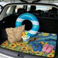 thumbnail image 2 of Xixirimido Cargo Liner Floor Mat All Weather Trunk Protection Trimmable to Fit Heavy Duty Car Trunk Mat Universal Car Accessories, 29" x 39", Starry Night Cat Sunflower, 2 of 6