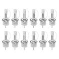 thumbnail image 1 of Vertedores de Botellas de Acero Inoxidable Uxcell, 12Pcs Vertedor de Aceite de Oliva con Tapas de Polvo de Goma, Vertedores de Vino y Licor para Botellas de Vino, Licor, Café y Vinagre (Blanco), 1 of 7