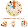 thumbnail image 3 of Wooden Clock Toy Children Educational Clock Model Time Learning Wood Clock Kids Plaything, 3 of 6