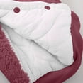 thumbnail image 4 of IVEYRTF Toddler Kids Bodysuit Cute Print Fleece-Lined Hooded Romper Zip Thermal Fall Winter Cozy Warm One-Piece Outerwear for Baby 1-2 Years(Wine,9 Months), 4 of 6