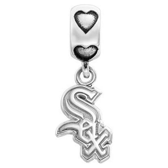 Fancy Bead White Sterling Silver Illinois MLB Chicago Sox