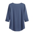 thumbnail image 7 of Ruimatai Women's Casual Lace Embroidered Blouses 3/4 Sleeve V Neck Button Down Linen Tops for Summer Daily Wear, 7 of 7