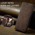 thumbnail image 4 of CaseMe Leather for iPhone 14 Plus Case, Flip Wallet Leather Case with Card Holder Magnetic Closure Shockproof Kickstand Protective Phone Cases Cover for iPhone 14 Plus,Coffee,For iPhone 14 Plus, 4 of 12