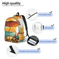 thumbnail image 4 of KLL Vintage Beach Sunset Print Travel Laptop Backpack - College Backpack Business Work Bag Nurse Bag Casual Daypack for Weekender Business Hiking -Small, 4 of 6