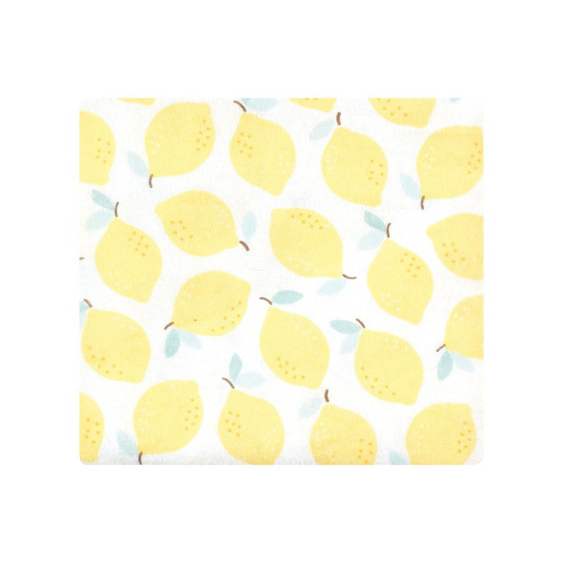 Hudson Baby Unisex Baby Cotton Poly Flannel Receiving Blankets, Lemon Daisy, One Size