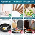 thumbnail image 3 of Silicone Cooking Utensils Set - Heat Resistant Kitchen Utensils,Turner Tongs,Spatula,Spoon,Brush,Whisk,Wooden Handle Silicone Cooking Tool for Nonstick Cookware,Dishwasher Safe (Khaki), 3 of 7