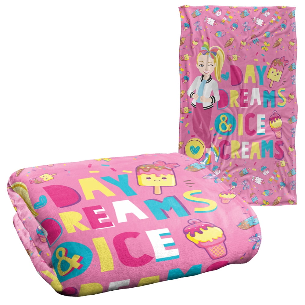 JoJo Siwa Blanket, 36"x58" Day Dreams and Ice Creams Silky Touch Super