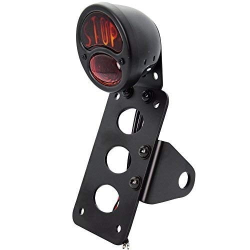 Soporte para placa de matrícula para motocicleta con luz LED