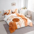 thumbnail image 2 of Homewish Orange Bohemian Plants 7-Piece King Bedding,Mid-Century Art King Bed in a Bag,Reversible, 2 of 8
