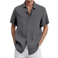 thumbnail image 1 of DGMIOCS Chemise Habillée pour Homme Coupe Régulière Ne Rétrécit Pas Tenue de Travail Gris Foncé TTTTG, 1 of 4
