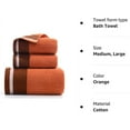 thumbnail image 5 of Nvzi Super Soft 3 Piece Towel Set, Combed Cotton Towels Absorbent Bath Sheets Luxury Extra Thick Face Hand Bathroom Towel Set,Orange, 5 of 5