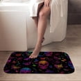 thumbnail image 4 of 1pc Colorful Skulls Absorbent Non-Slip Bathroom Thickened Flannel Rug Decor,Soft,Quick Drying,Suitable For Indoor/outdoor Use,Bathrooms,Bedrooms,Kitchens,Terrace,Laundry Rooms,16"x24", 4 of 9