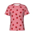 thumbnail image 4 of Qekee Strawberries Classic Fit T-Shirt Men's Shirt Men's Tight Short Sleeves for Exercise, Running, Mountaineering - Strawberries, 4 of 9