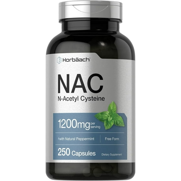 NAC N-Acetyl Cysteine 1200mg | 250 Capsules | For Men and Women | by Horbaach