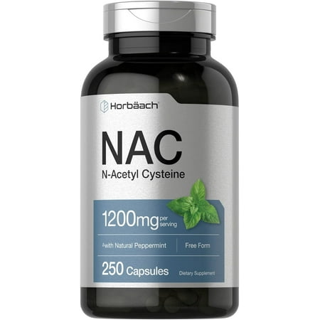 NAC N-Acetyl Cysteine 1200mg | 250 Capsules | For Men and Women | by Horbaach