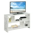 thumbnail image 2 of Convenience Concepts Northfield 55 inch TV Stand Console with Shelves, White Faux Marble, 2 of 5