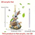 thumbnail image 3 of WHEANG Home Decor Easter Adorable Wreath 2D Flat Acrylic Pendant, 3 of 4