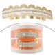 thumbnail image 3 of Dientes de diamante de moda Hip Hop con colmillos de vampiro superiores e inferiores Dorado Superior, 3 of 9