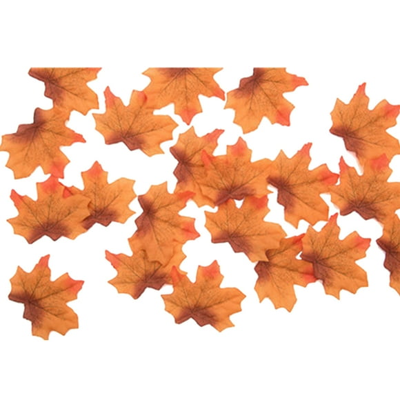 50PCS Artificial Maple Leaf Decorative Fake Fall Leaf Photo Prop for Wedding