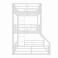 thumbnail image 5 of Luckynote Twin over Twin over Full Bunk Bed, Metal Triple Bunk Bed with Bed Guard, Heavy Duty, White, 5 of 10