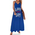 thumbnail image 1 of Vestido sin mangas para fanáticos del fútbol del día del juego Vestido de noche para mujer Vestido de lujo, 1 of 7