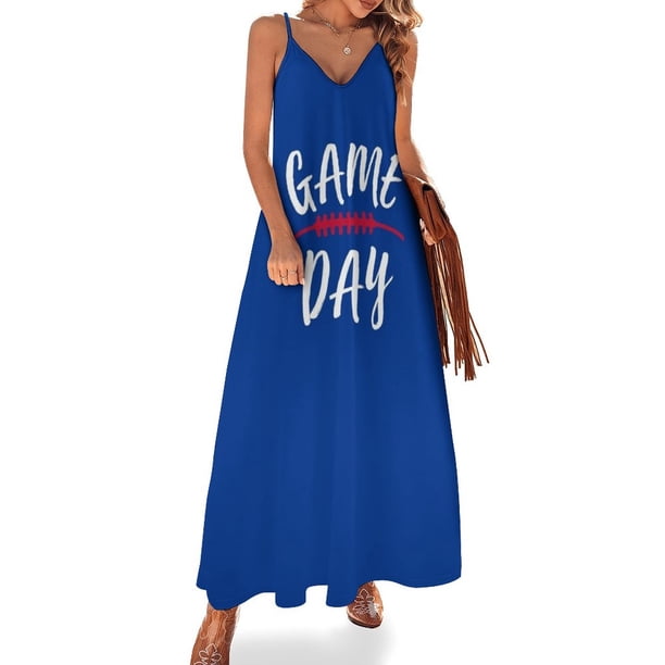 Vestido sin mangas para fanáticos del fútbol del día del juego Vestido de noche para mujer Vestido de lujo