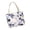 Blue, variant on Floral Print Shopper Bag For Women Lightweight Canvas Handbag Spacious Compartment Ergonomic Top Handle Bags