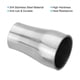 thumbnail image 3 of Reductor concéntrico Uxcell, reductor de conducto HVAC de 1" a 3/4" y aumentador, accesorios de tubería de soldadura de acero inoxidable 304, 3 of 6