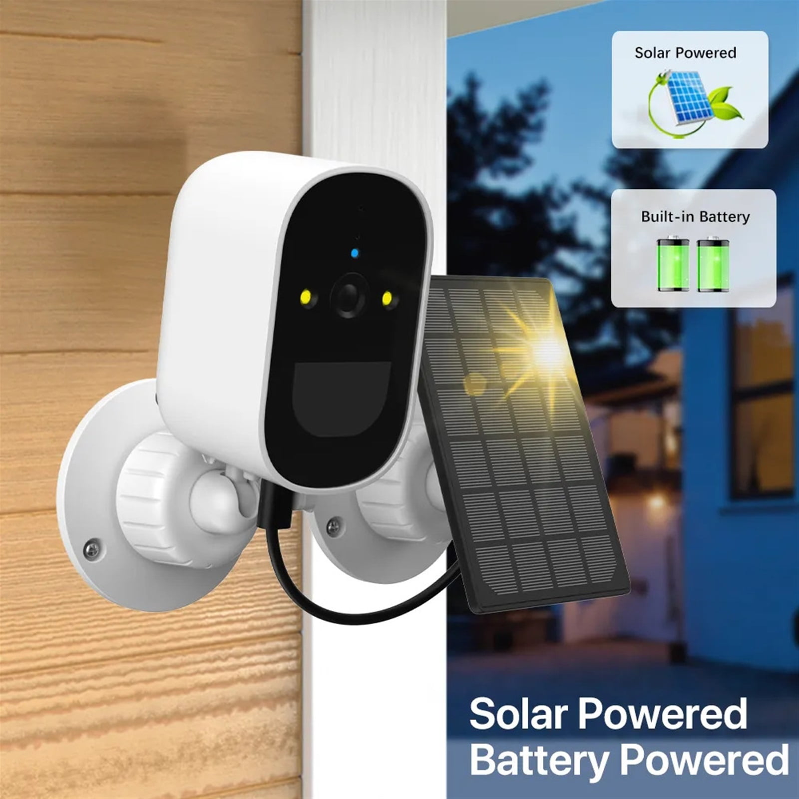 Camera 1080P HD Solar Outdoor Security Camera Wireless Built-in Battery Home Surveillance Bullet Camera Baby Monitor