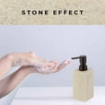 thumbnail image 5 of Bath Square Resin Hand Soap & Lotion Dispenser Stone Effect 9 FL OZ Natural, 5 of 9