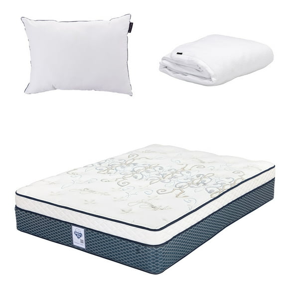 Colchón Spring Air Cantabriar Matrimonial + Almohada One + Protector Cloud