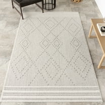 nuLOOM Jacinda Trellis Indoor/Outdoor Area Rug, 9' x 12', Jacinda Light Grey