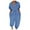 Light blue, variant on TKYCMSUAKI Denim Jumpsuit for Women Oversize Short Sleeve Jean Rompers Loose Button Downs Baggy One Piece Jumpsuit Cozy Blue Jumpsuit