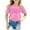 Pink, variant on Toddler Girls Casual Print Round Neck Loose Short Sleeve T Shirt Top Summer T-Shirts Pink,2-3T Girls Graphic Tees