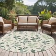 thumbnail image 4 of Sage Green Botanical Round Area Rug 7Ft Washable Circle Rugs for Dorm Laundry Room, Rustic Country Spring Floral Summer Leaf Non-Slip Carpet Floor Mats Indoor Outdoor Carpet Runner Home Decor, 4 of 8