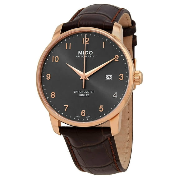 Mido Baroncelli Jubilee Automatic Chronometer Anthracite Dial Men's Watch M0376083606200