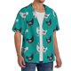 thumbnail image 2 of Balery Funny Chicken Camisa Casual de Manga Corta con Botones para Hombre, Texturizada, Estilo Cubano, para Playa, Verano-4X-Large, 2 of 5