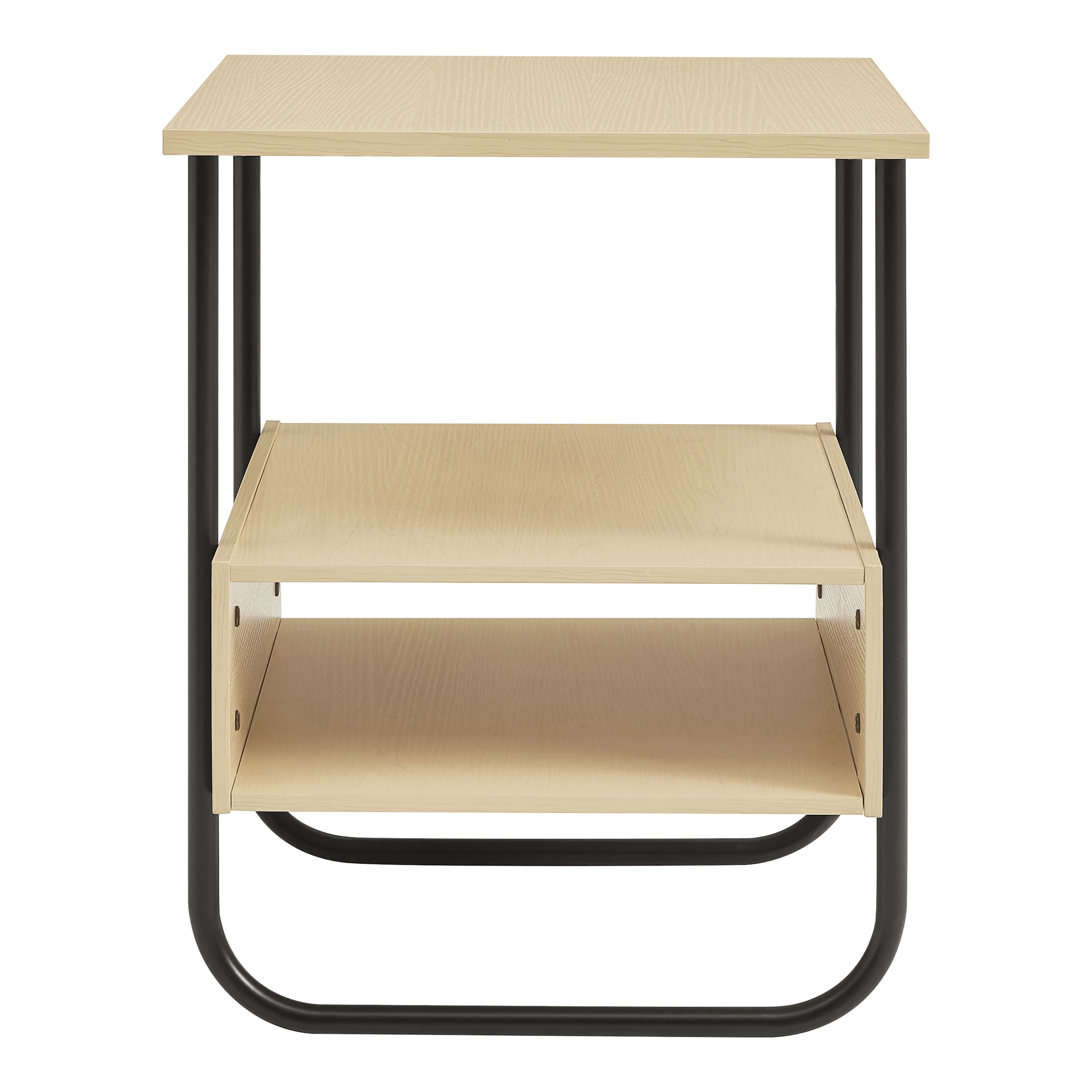 Furniture of America Javor 2-Cubby Wood Indoor End Table, Light Maple