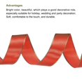 thumbnail image 3 of Unique Bargains 1 Inch 50 Yard Wide Satin Ribbon with Gold Edges Grosgrain Fabric Ribbon for Gift Wrapping, Red, 3 of 7