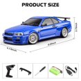 thumbnail image 2 of ARRIS LD1899 Voiture de Drift RC 1/18 GTR R34 2.4GHz RWD avec Gyroscope sur Route Coque en Alliage Voitures de Course Radiocommandé Bleu, 2 of 7