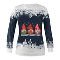 thumbnail image 4 of EGNMCR Chandail en Molleton de Noël pour Femmes T-shirt Imprimé d'Hiver Manches Longues Blouse Col Rond Hauts Décontractés, 4 of 4