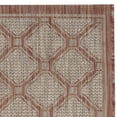 thumbnail image 4 of SAFAVIEH Courtyard Maksim Geometric Bordered Indoor/Outdoor Runner, 2'3" x 12', Red/Beige, 4 of 6