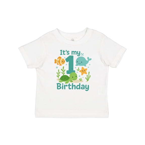 Inktastic First Birthday Sea Creatures Celebration Boys or Girls Baby T-Shirt