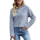 thumbnail image 1 of Sudadera con capucha borrosa para mujer, sudadera de manga larga, holgada, informal, de color puro, para el trabajo diario, citas, azul, L, 1 of 8